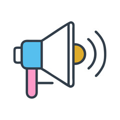 Loudspeaker Symbol for Public Audio Icon Design