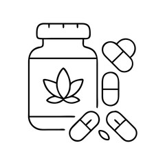 vitamins icon, vitamins line art - simple line art of vitamins, perfect for vitamins logos and icons