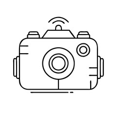 vrcamera icon, vrcamera line art - simple line art of vrcamera, perfect for vrcamera logos and icons