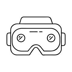 vrheadset icon, vrheadset line art - simple line art of vrheadset, perfect for vrheadset logos and icons