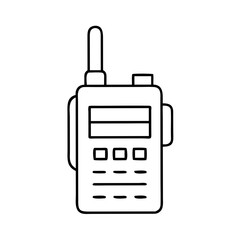 walkietalkie icon, walkietalkie line art - simple line art of walkietalkie, perfect for walkietalkie logos and icons