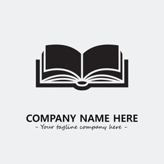 Book illustration black and white for logo company vector image
