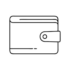 Obraz premium wallet icon, wallet line art - simple line art of wallet, perfect for wallet logos and icons