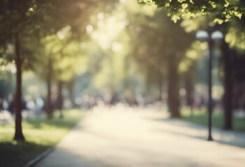background city summer park sunny abstract day blurred of