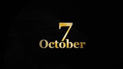 Golden 7 October Logo Animation Video, Celebrate 7th October