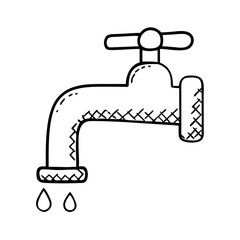 Obraz premium waterfaucet icon, waterfaucet line art - simple line art of waterfaucet, perfect for waterfaucet logos and icons