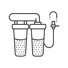 waterfilter icon, waterfilter line art - simple line art of waterfilter, perfect for waterfilter logos and icons