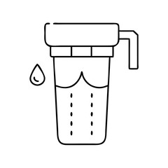 waterfilter icon, waterfilter line art - simple line art of waterfilter, perfect for waterfilter logos and icons