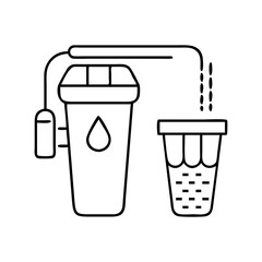 waterfilter icon, waterfilter line art - simple line art of waterfilter, perfect for waterfilter logos and icons
