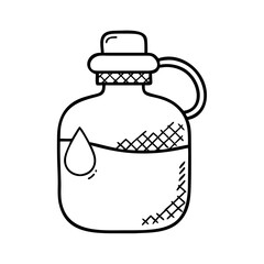 waterflask icon, waterflask line art - simple line art of waterflask, perfect for waterflask logos and icons