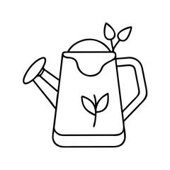 wateringcan icon, wateringcan line art - simple line art of wateringcan, perfect for wateringcan logos and icons