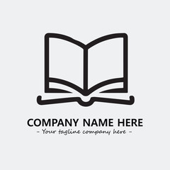 Book illustration black and white for logo company vector image
