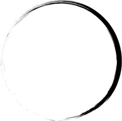 Circle drawn with brush. Design elements