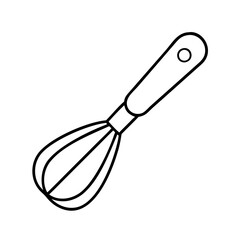 whisk icon, whisk line art - simple line art of whisk, perfect for whisk logos and icons