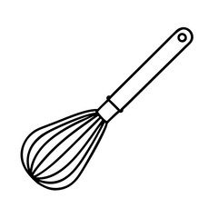 whisk icon, whisk line art - simple line art of whisk, perfect for whisk logos and icons