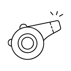 whistle icon, whistle line art - simple line art of whistle, perfect for whistle logos and icons