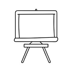 whiteboard icon, whiteboard line art - simple line art of whiteboard, perfect for whiteboard logos and icons