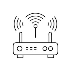 wifirouter icon, wifirouter line art - simple line art of wifirouter, perfect for wifirouter logos and icons