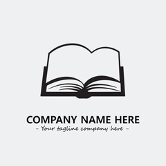 Book illustration black and white for logo company vector image
