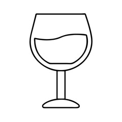 wineglass icon, wineglass line art - simple line art of wineglass, perfect for wineglass logos and icons
