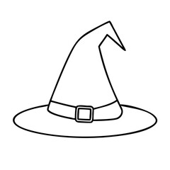 witchhat icon, witchhat line art - simple line art of witchhat, perfect for witchhat logos and icons
