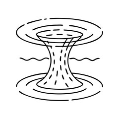 wormhole icon, wormhole line art - simple line art of wormhole, perfect for wormhole logos and icons