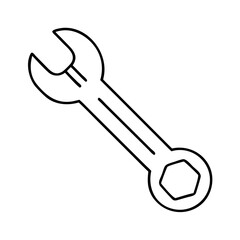 wrench icon, wrench line art - simple line art of wrench, perfect for wrench logos and icons