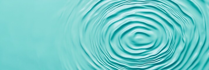 A serene turquoise background featuring concentric ripples, evoking tranquility and the beauty of water.