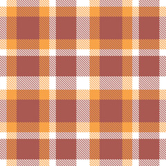Elegant Metallic white & Cool light orange Seamless Tartan Textile Design