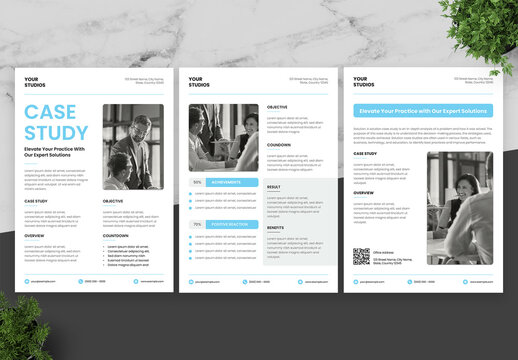 Blue And Black Case Study Flyer