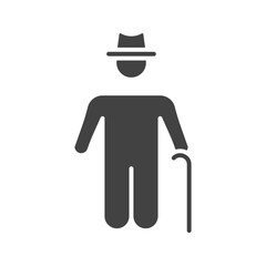 Old Man icon vector image. Suitable for mobile apps, web apps and print media.
