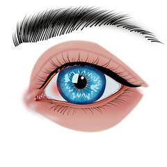 vector blue eye