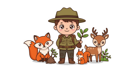 Children Nature Scouts with Forest Friends