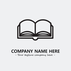 Book illustration black and white for logo company vector image

