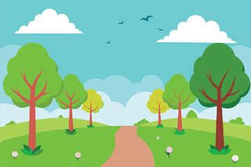 Fototapeta premium landscape with trees
