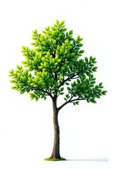 Fototapeta premium White background with a few isolated tree branches, foliage, tree branch, background