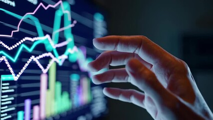 Interactive data analysis with dynamic hand gestures on digital graphs - Powered by Adobe