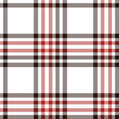 Obraz premium Vibrant white Tartan patterns fabric texture. Elegant Classic dark brown Seamless Tartan