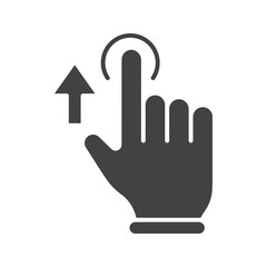 Tap and Move Up icon vector image. Suitable for mobile apps, web apps and print media.