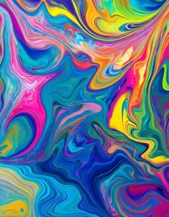 Obraz premium Colorful abstract painting background. Liquid marbling paint background. Fluid painting abstract texture. Intensive colorful mix of acrylic vibrant colors