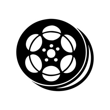 recommend clip art: black and white film reel icon, black and white film reel vector, 