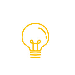 light bulb line vector