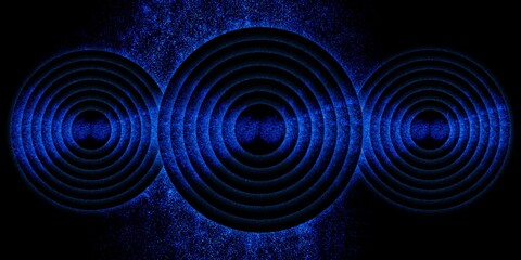 Abstract blue background with circles, high resolution.