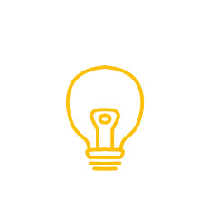 light bulb line vector