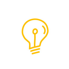 light bulb line vector