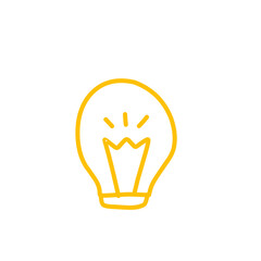 light bulb line vector