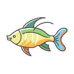 bolivian ram fish icon, bolivian ram fish vector illustration-simple illustration of bolivian ram fish, perfect for bolivian ram fish logos and icons