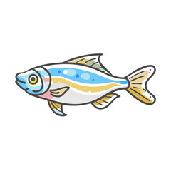 celestial pearl danio fish icon, celestial pearl danio fish vector illustration-simple illustration of celestial pearl danio fish, perfect for celestial pearl danio fish logos and icons