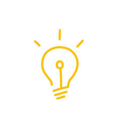 light bulb line vector