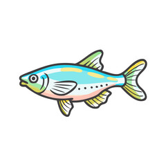 celestial pearl danio fish icon, celestial pearl danio fish vector illustration-simple illustration of celestial pearl danio fish, perfect for celestial pearl danio fish logos and icons